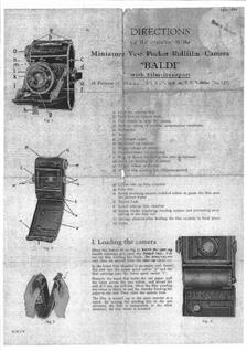 Balda Baldi manual. Camera Instructions.